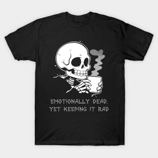 Funny Skeleton Lazy Costume Goth Men Women Funny Halloween T-Shirt